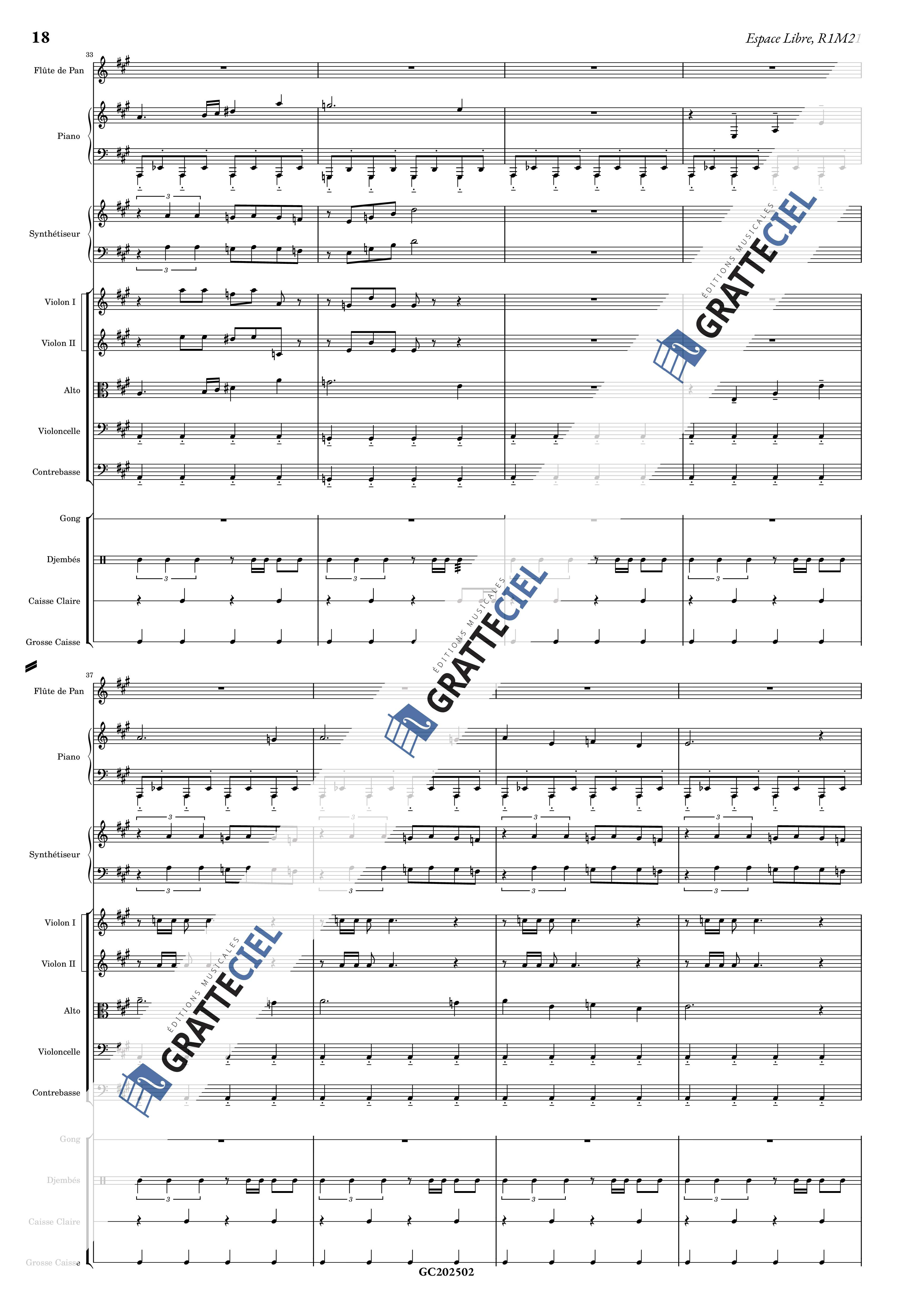 Extrait de partition