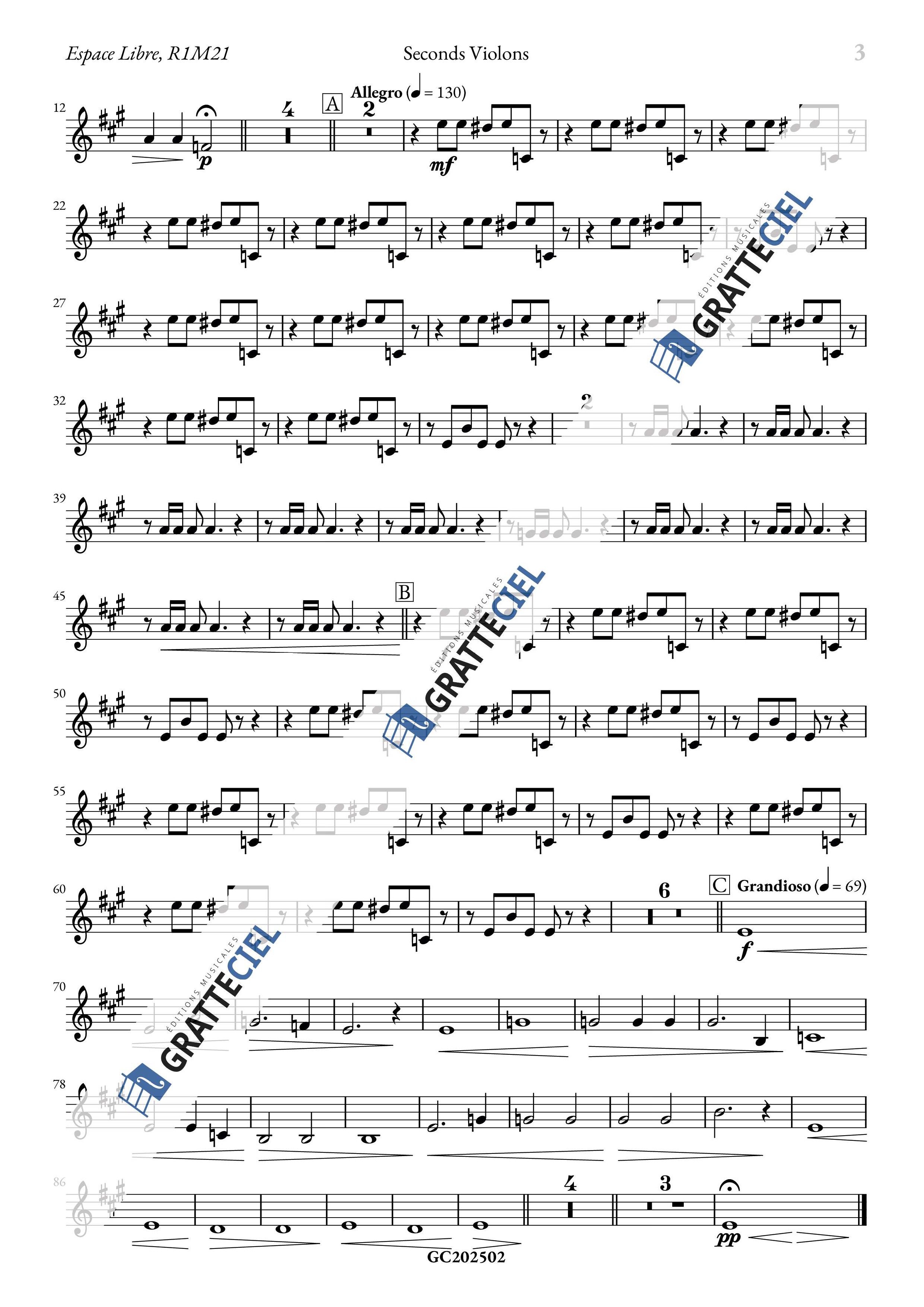 Extrait de partition